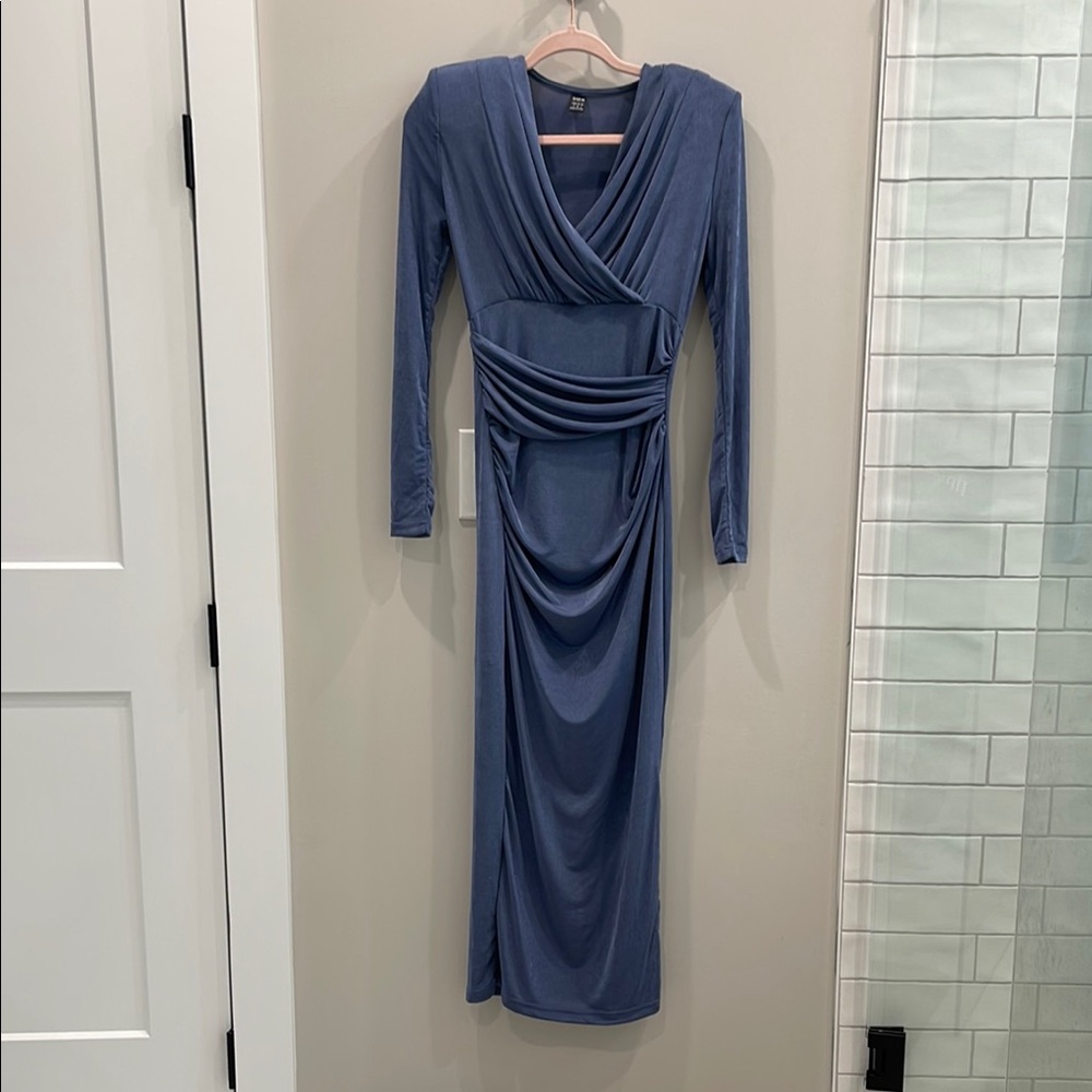 SHEIN Maxi Elegant Blue Dress size S